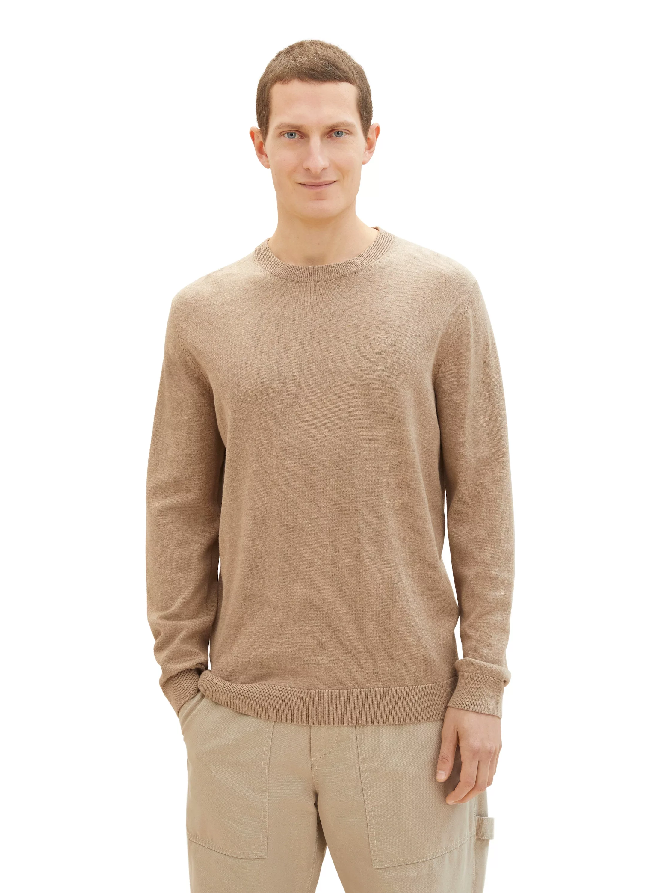 Tom Tailor Herren Rundhals Pullover BASIC CREWNECK KNIT - Relaxed Fit günstig online kaufen