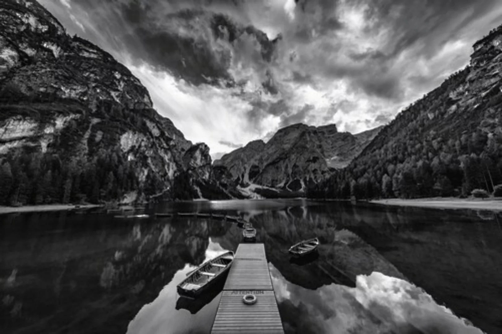 Papermoon Fototapete »Photo-Art MARCO TAGLIARINO, BRAIES 'GRAUSTUFEN'« günstig online kaufen