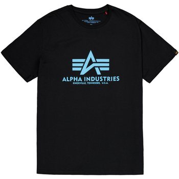 Alpha Industries  T-Shirts & Poloshirts Basic T-Shirt BL - black/blue günstig online kaufen