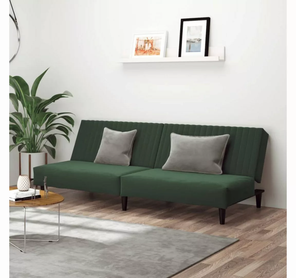 vidaXL Sofa Schlafsofa Sofa 2-Sitzer Samt, ohne Armlehnen günstig online kaufen