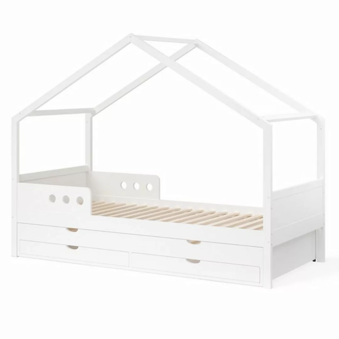 Bellabino Hausbett Bela (Kinderbett 90x200 cm, Gästebett 90x190 cm, 2 Schub günstig online kaufen