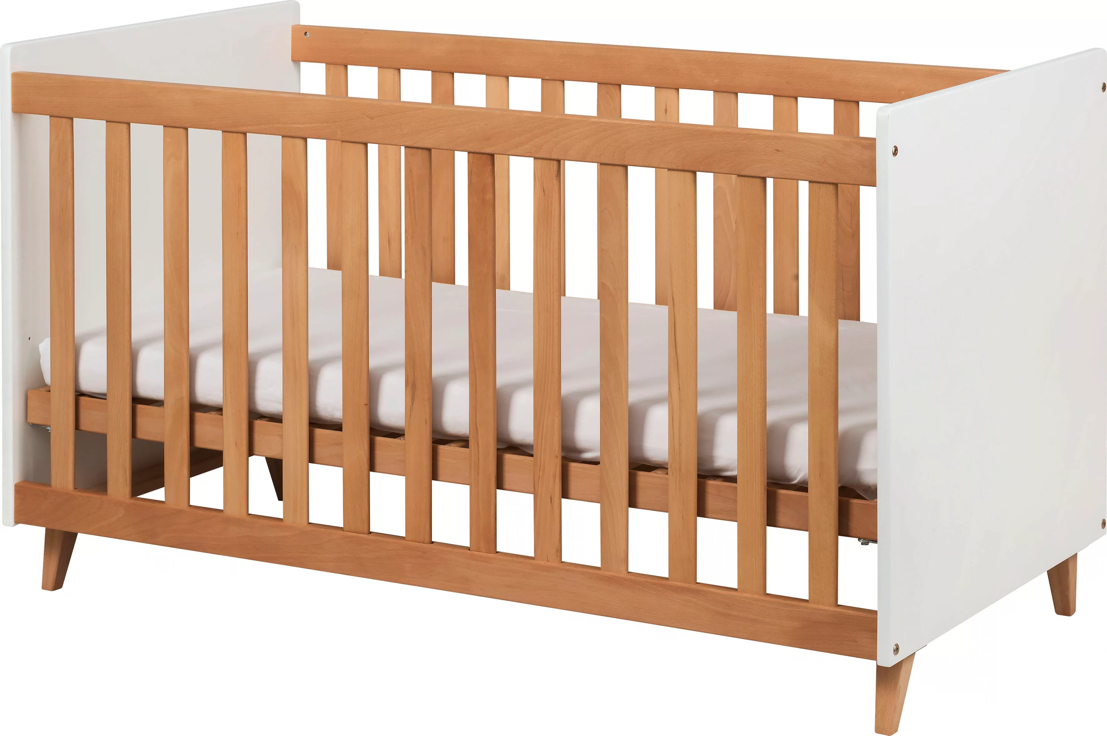 Lüttenhütt Babybett Infanscolor, Babybett 70x140 cm, höhenverstellbar mit L günstig online kaufen