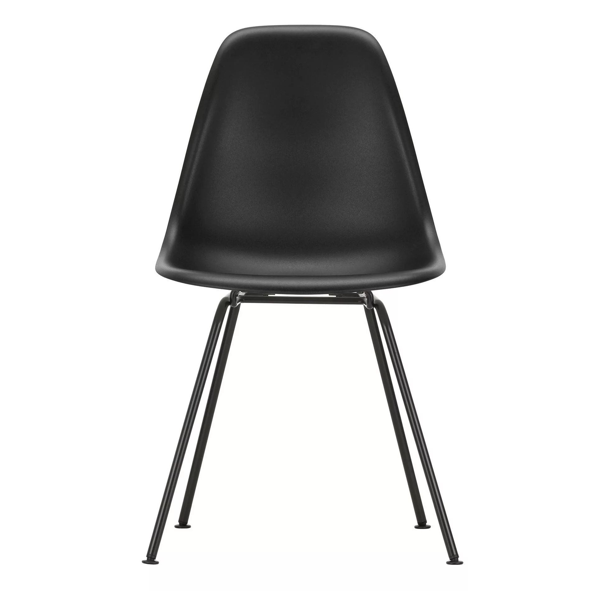 Vitra - Eames Plastic Side Chair DSX Gestell schwarz - tiefschwarz/Sitzscha günstig online kaufen