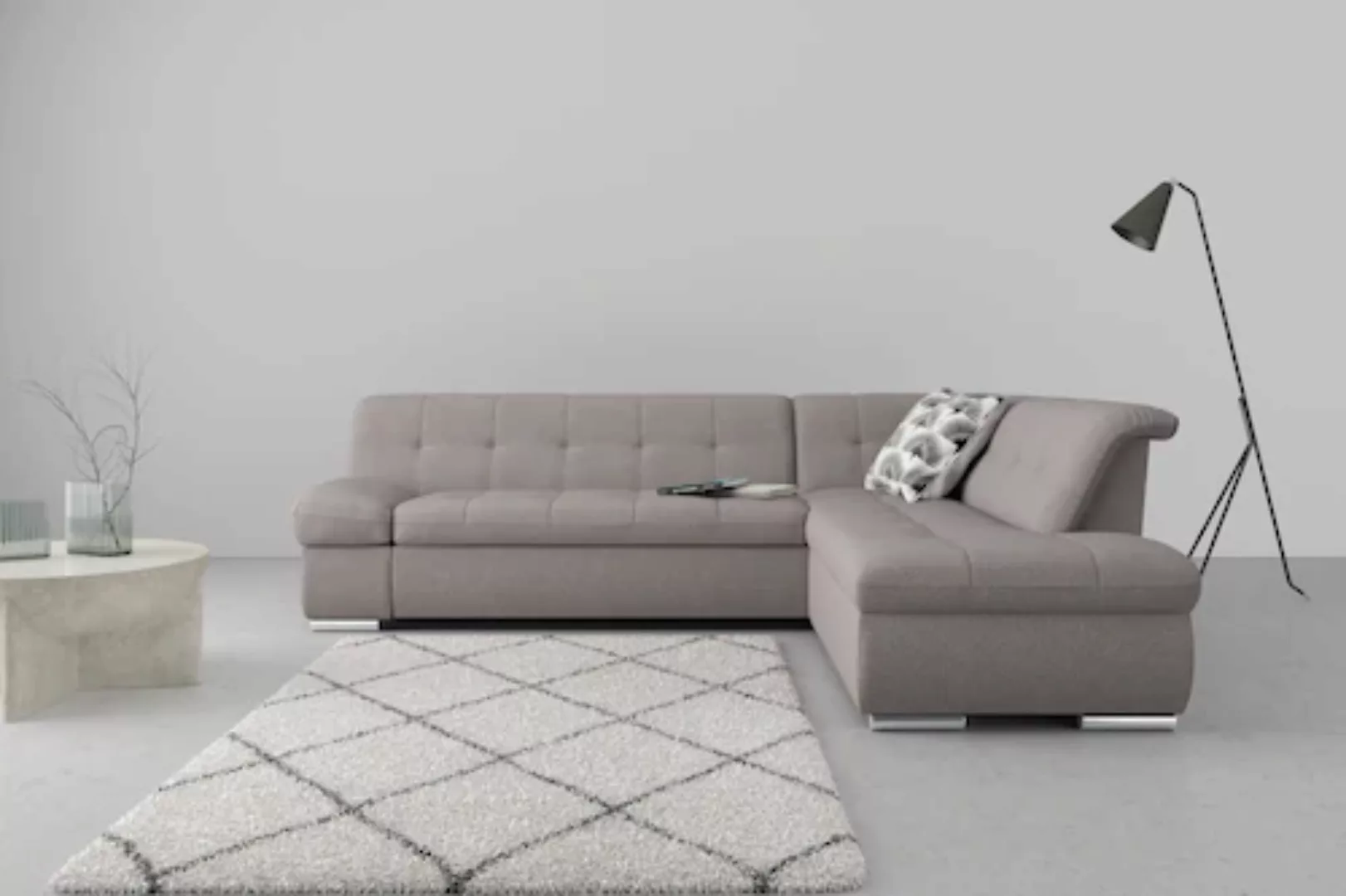 DOMO collection Ecksofa "Mona L-Form", wahlweise mit Bett- und Armlehnfunkt günstig online kaufen