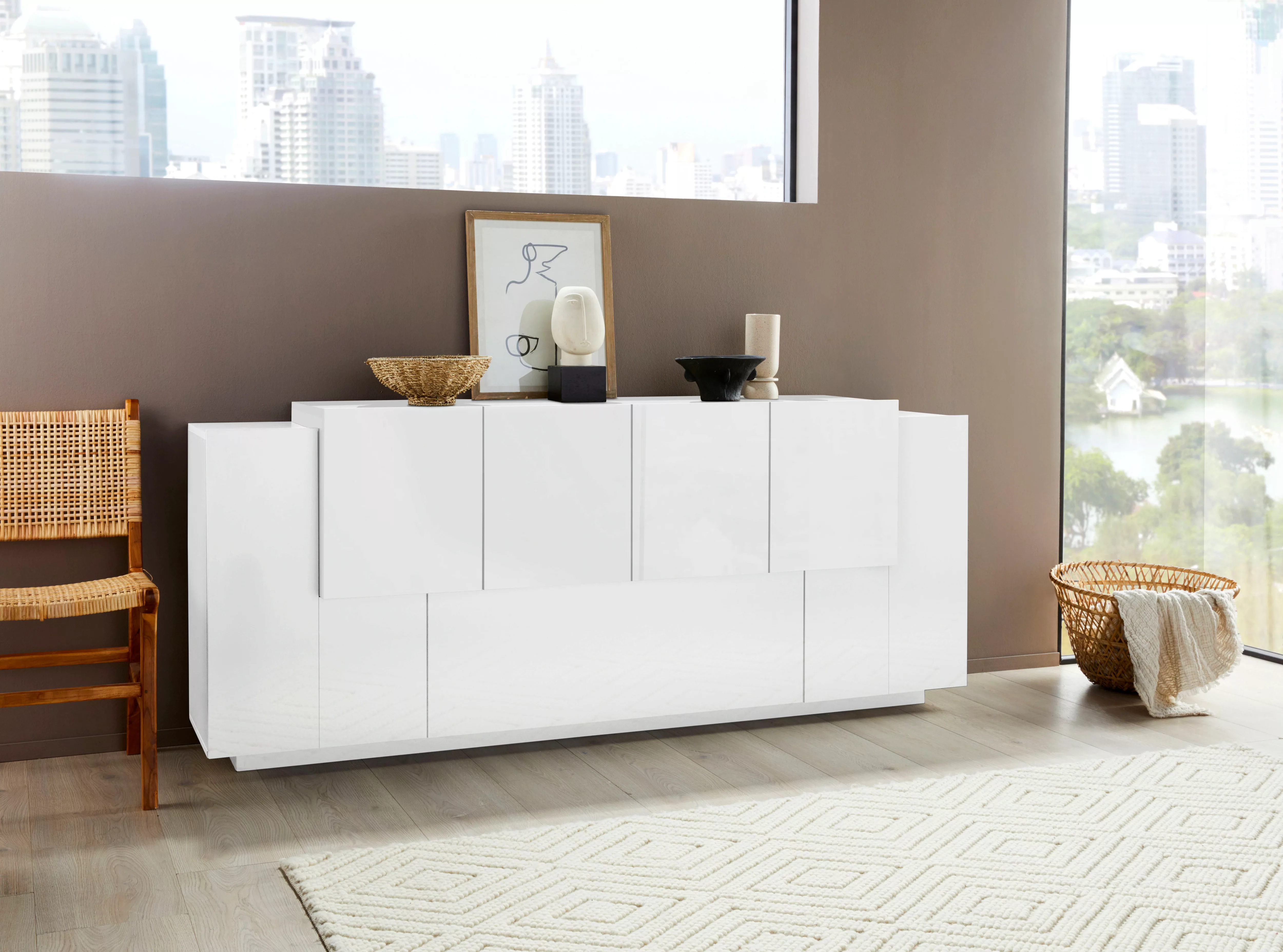 INOSIGN Sideboard "Coro, Kommode, Schrank, Kredenz, grifflos mit Einlegeböd günstig online kaufen