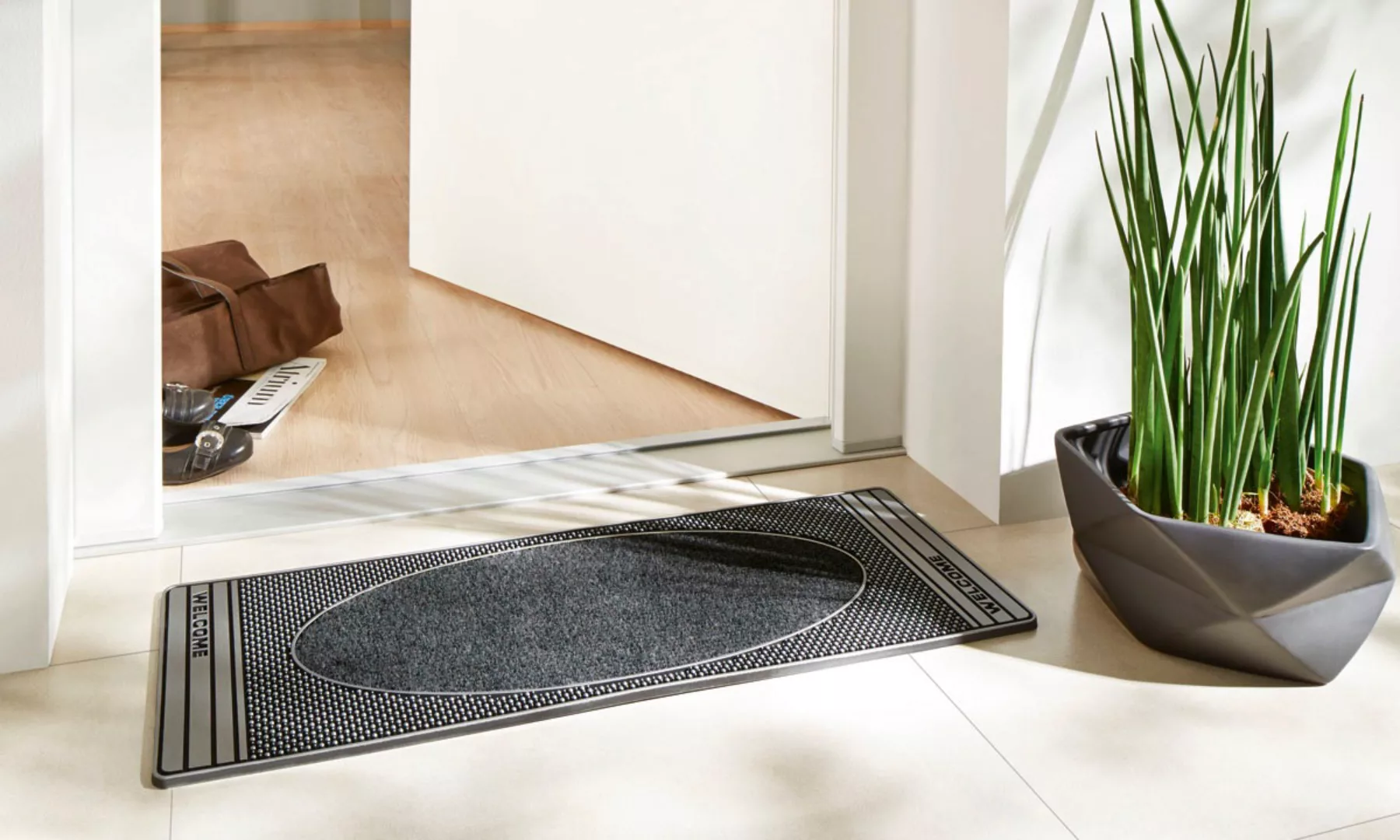 Home2Fashion Fußmatte »CenterClean«, rechteckig, 8 mm Höhe, schmale Schmutz günstig online kaufen