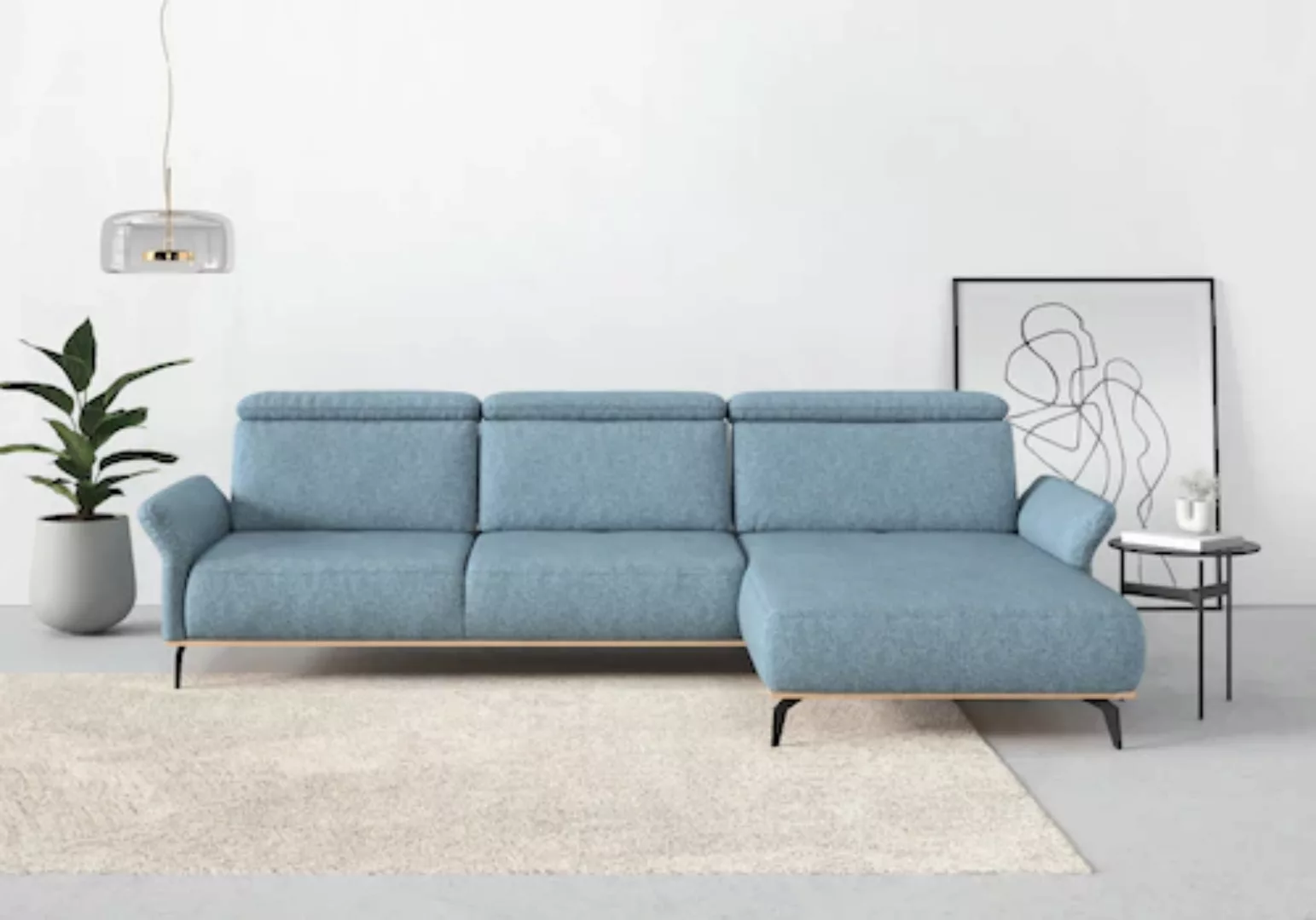 Places of Style Ecksofa »Fjord L-Form«, massiv, wahlweise mit Armlehnfunkti günstig online kaufen