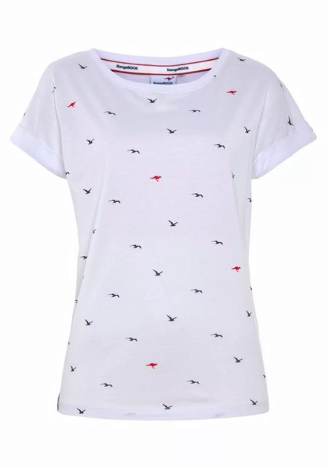 KangaROOS Print-Shirt kurzärmelig, figurumspielend, mit Print, mit Rundhals günstig online kaufen