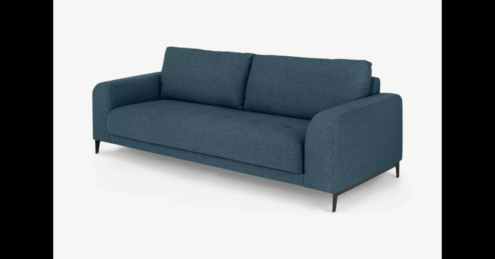 Luciano 3-Sitzer Sofa, Orleansblau - MADE.com günstig online kaufen