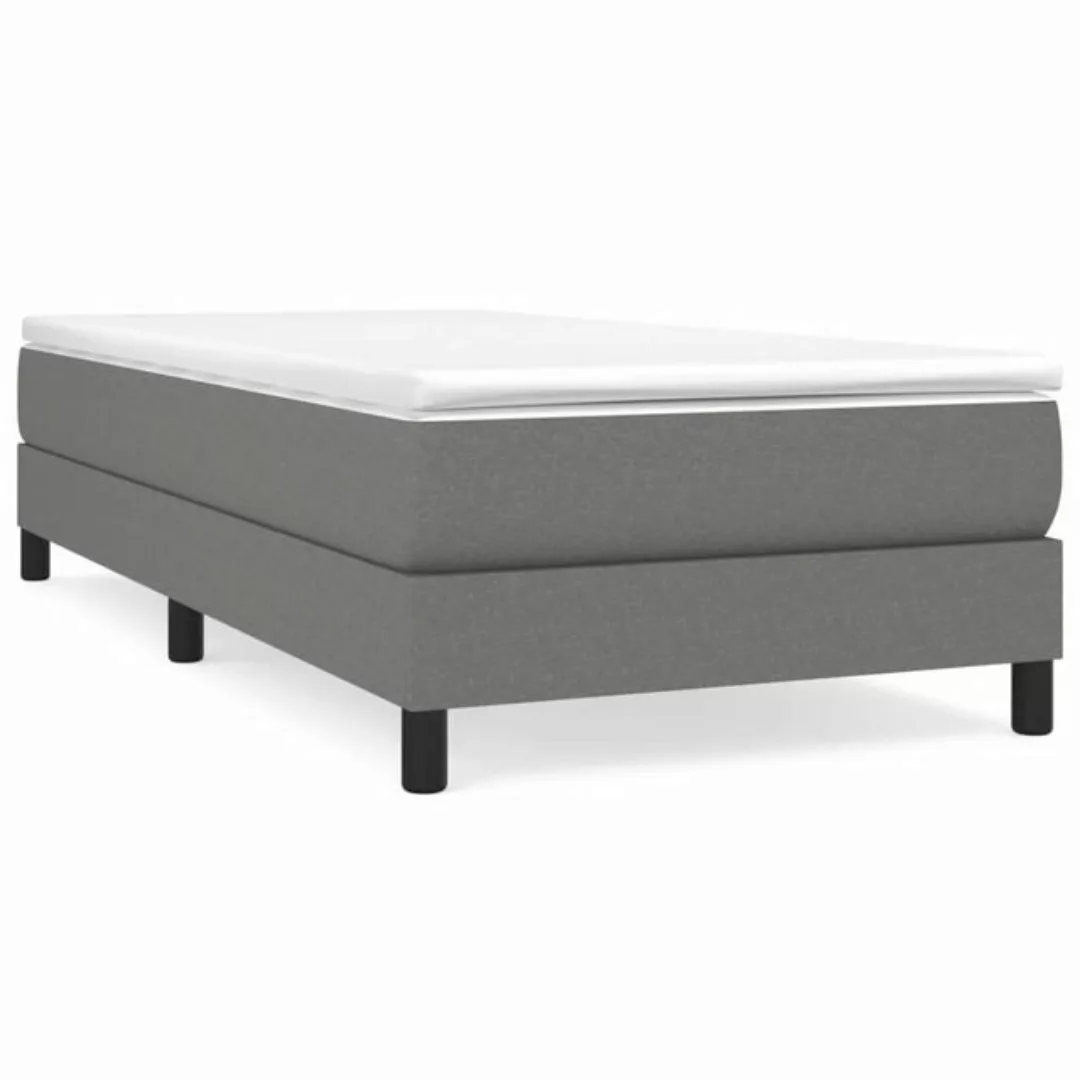 furnicato Bett Bettgestell ohne Matratze Dunkelgrau 100x200 cm Stoff (1-tlg günstig online kaufen