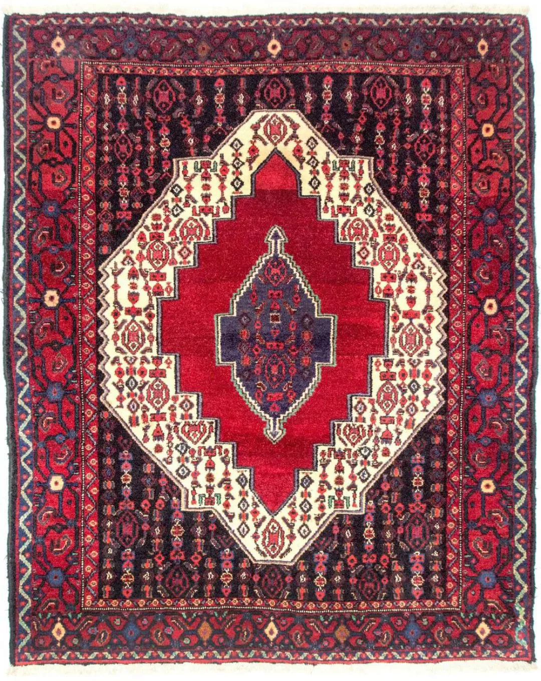 morgenland Wollteppich »Senneh Teppich handgeknüpft rot«, rechteckig günstig online kaufen
