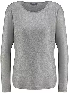 Rippenshirt U-Boot-Ausschnitt BASLER grau günstig online kaufen