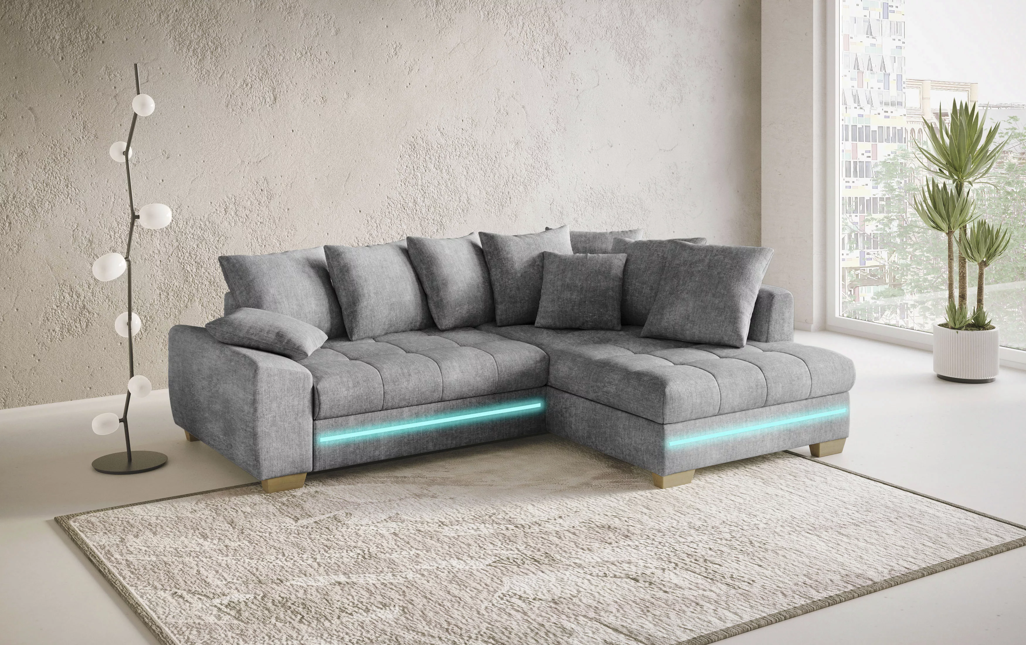 Mr. Couch Ecksofa "Nikita II, L-Form", mit Kaltschaum, RGB-LED Beleuchtung, günstig online kaufen