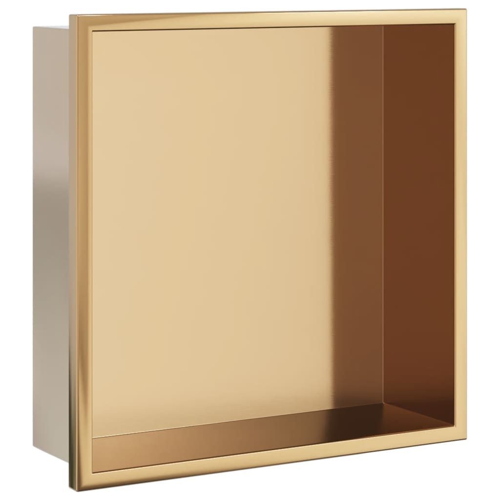 vidaXL Brauseschlauch Duschnische Golden Gebürstet 32x32x9 günstig online kaufen