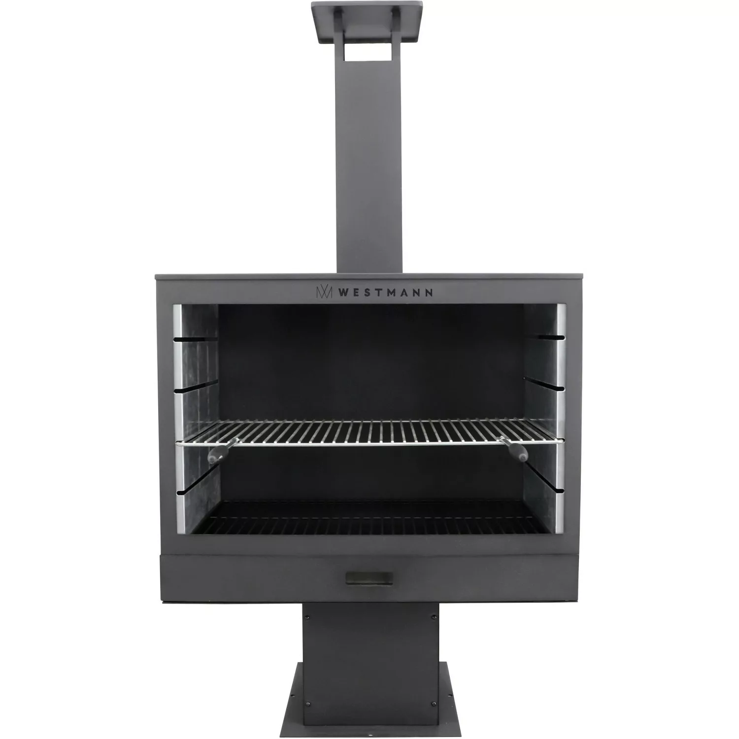 Westmann Grill-und Gartenkamin schwarz Metall B/H/T: ca. 90x160x50 cm günstig online kaufen