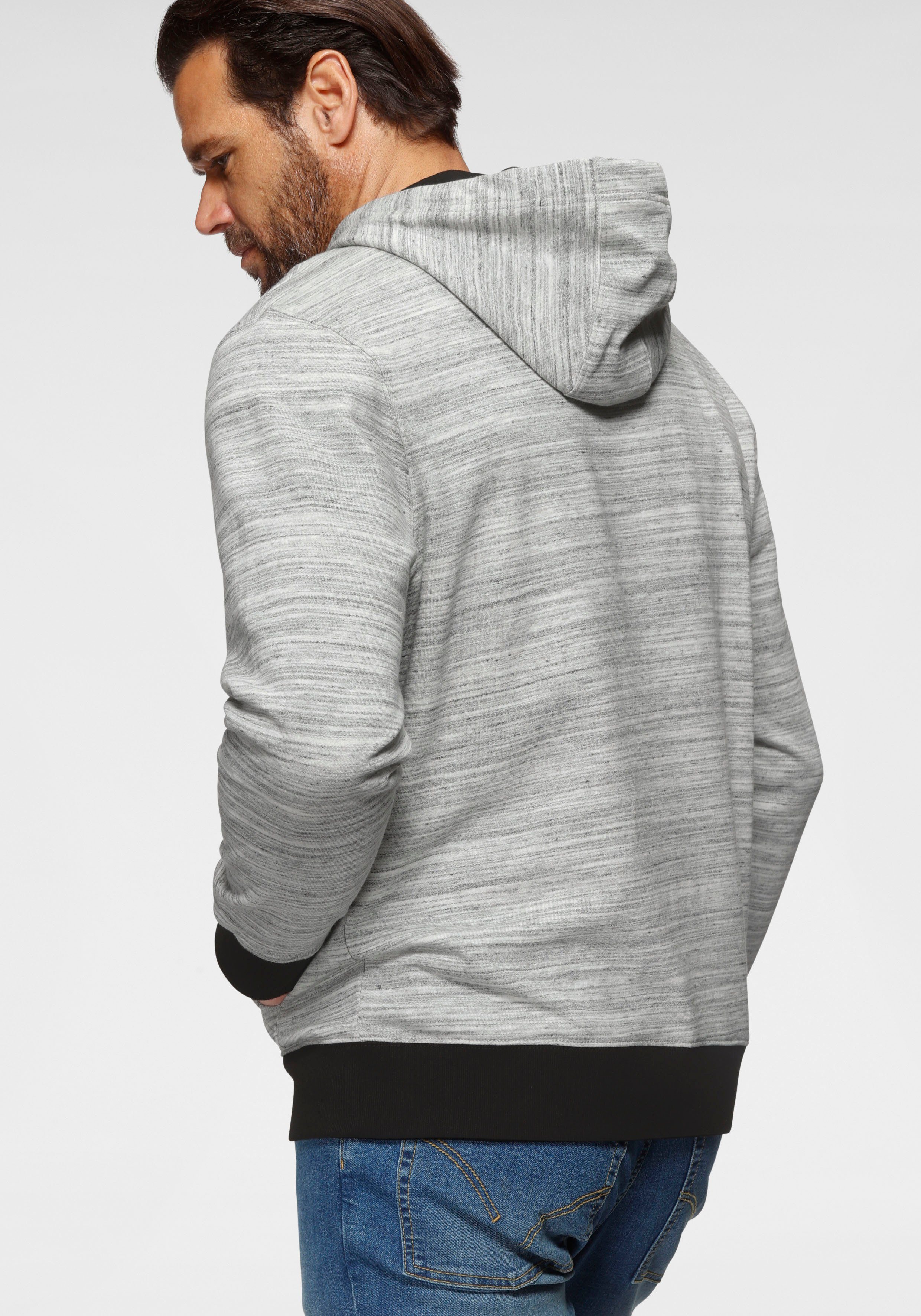 Man's World Kapuzensweatshirt Langarm, mit Rippbündchen, günstig online kaufen
