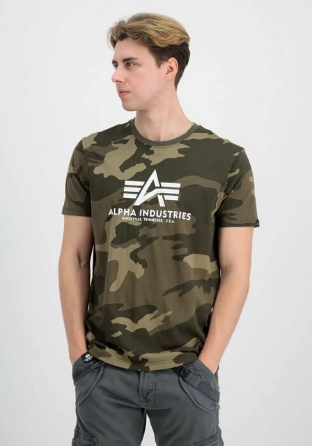 Alpha Industries T-Shirt ALPHA INDUSTRIES Men - T-Shirts Basic T-Shirt Camo günstig online kaufen