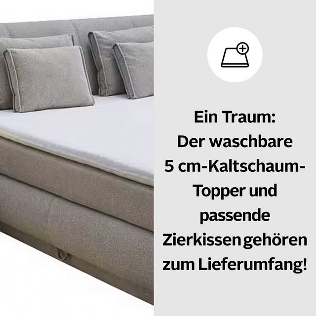 Jockenhöfer Gruppe Boxspringbett Carla, mit Bettkasten, Kaltschaum-Topper u günstig online kaufen