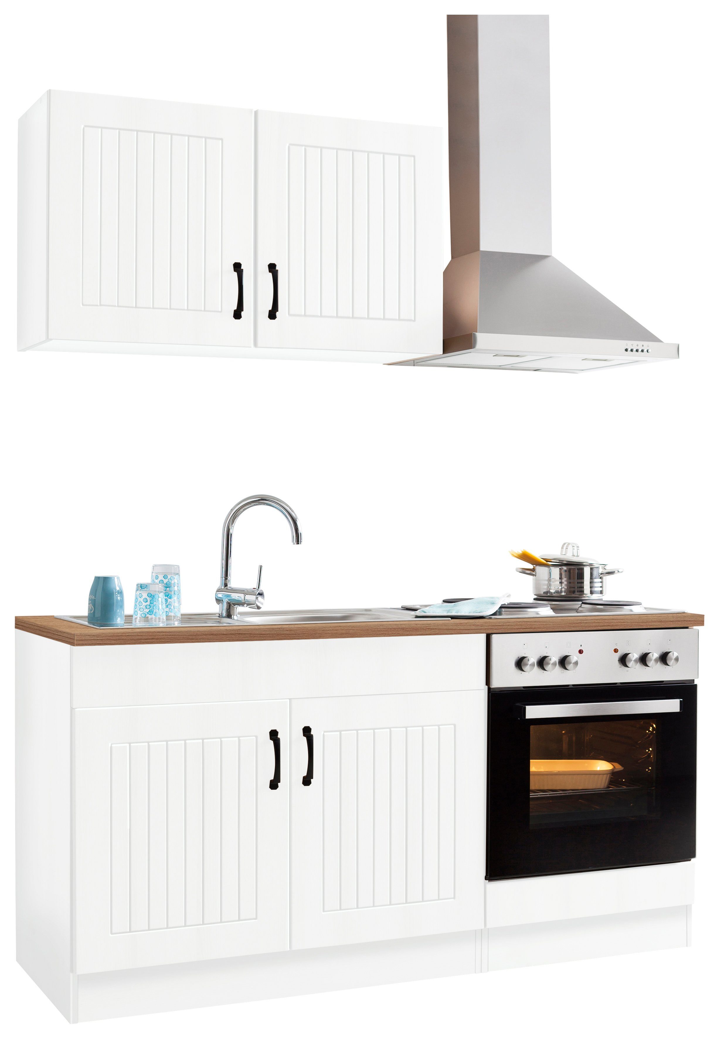 KOCHSTATION Küchenzeile "KS-Athen", mit E-Geräten, Breite 160 cm günstig online kaufen