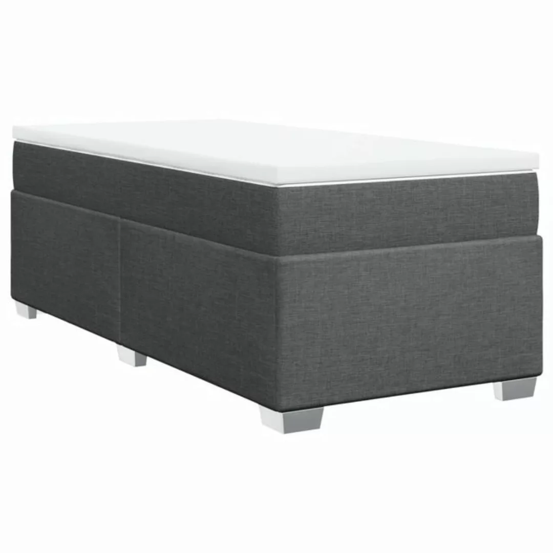 vidaXL Bett Boxspringbett mit Matratze Dunkelgrau 90x200 cm Stoff günstig online kaufen