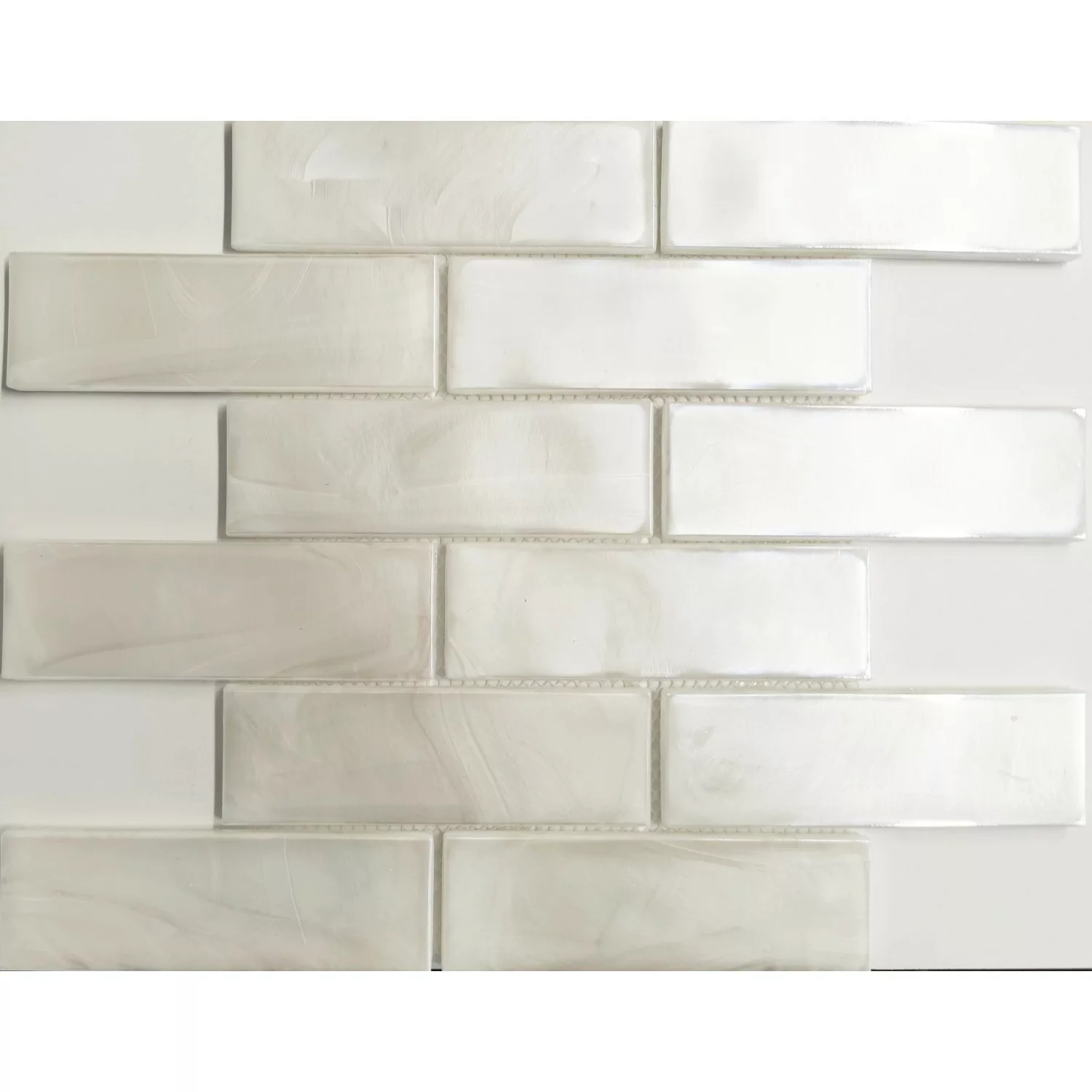 Mosaikmatte Cadiz Brick Keramik Weiß 30 cm x 30 cm günstig online kaufen