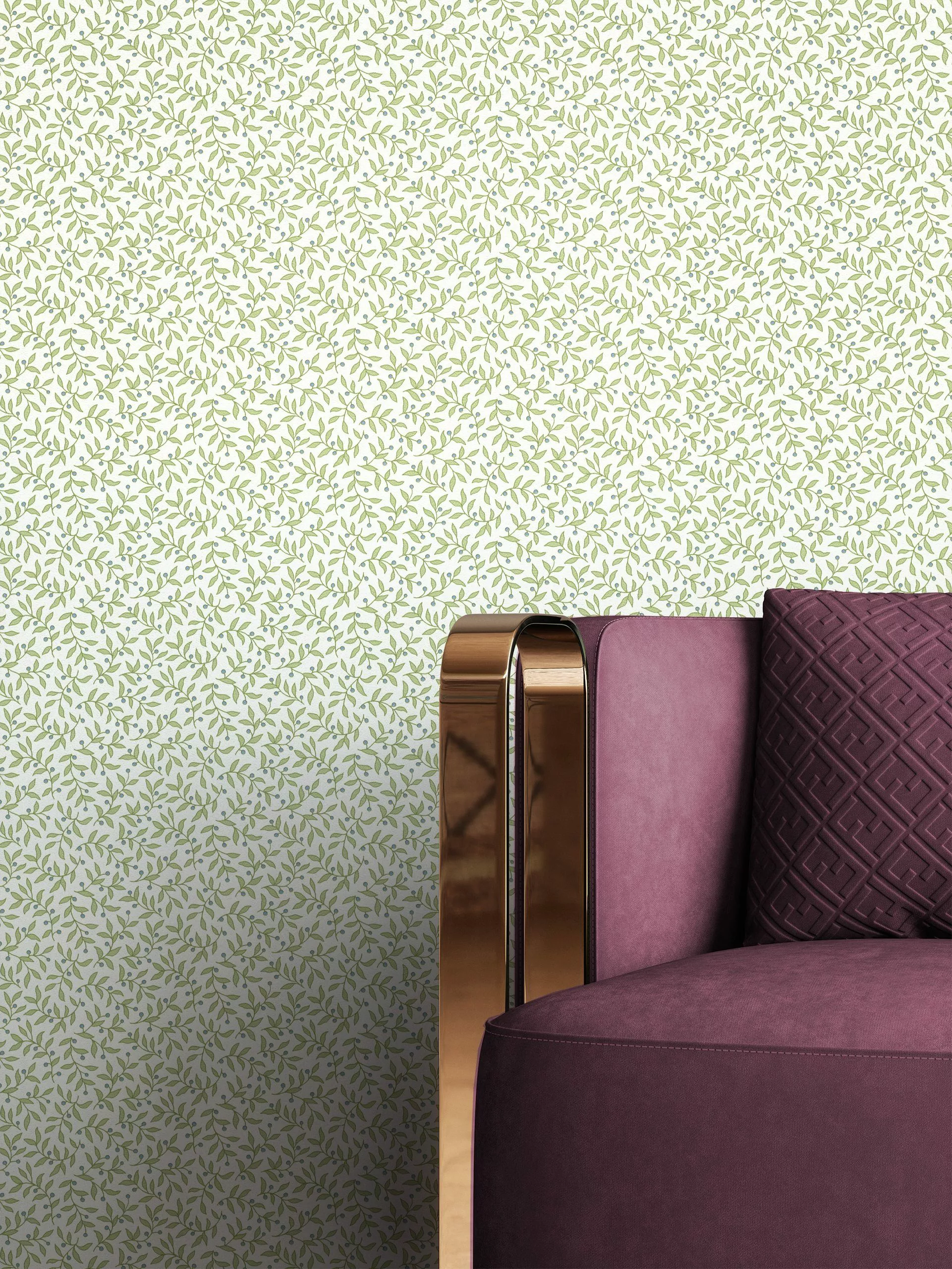 Newroom Vliestapete, Grün Tapete Landhaus Blumen günstig online kaufen