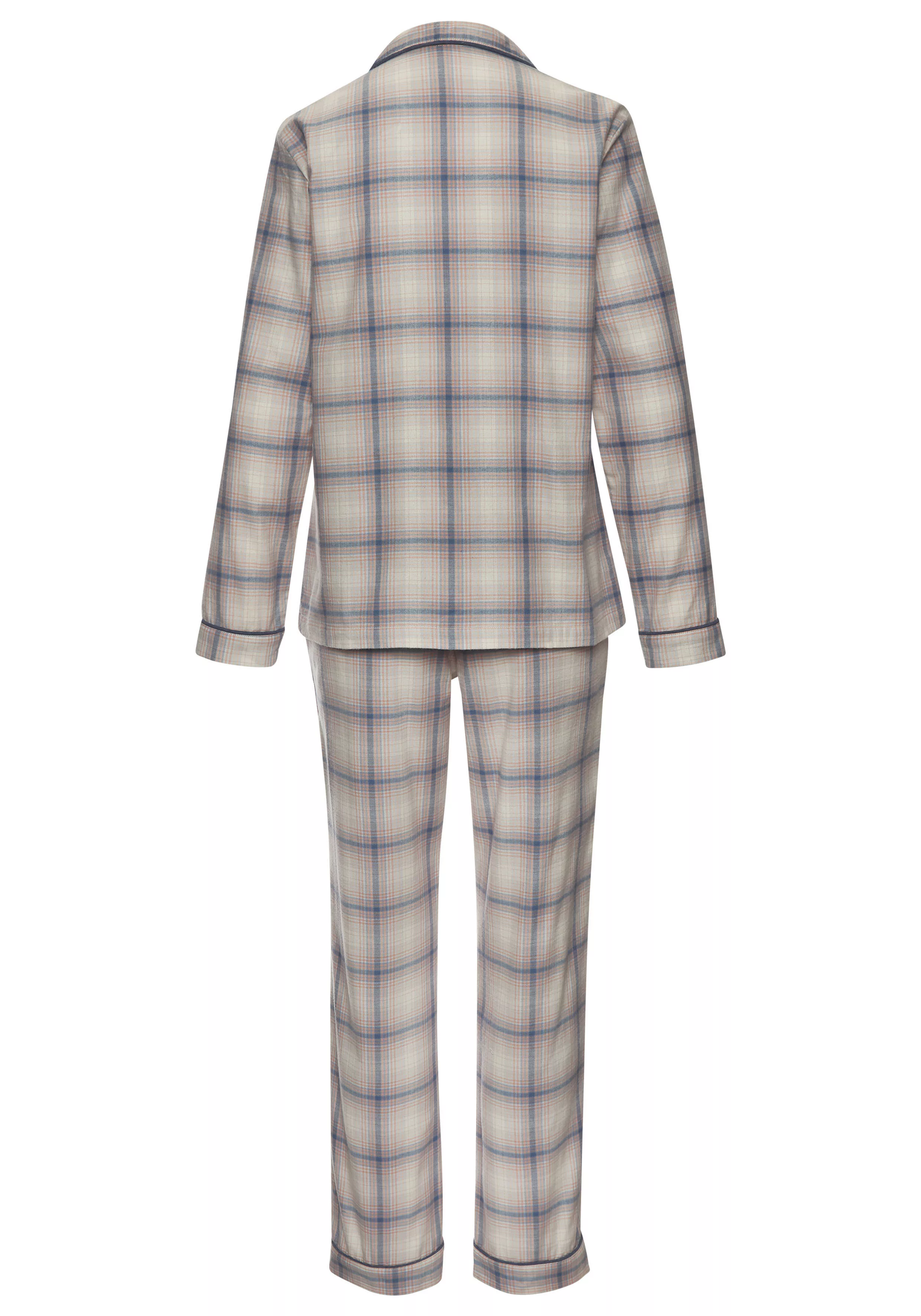 H.I.S Pyjama, (Set, 2 tlg.), aus Flanell mit Allover-Karomuster günstig online kaufen