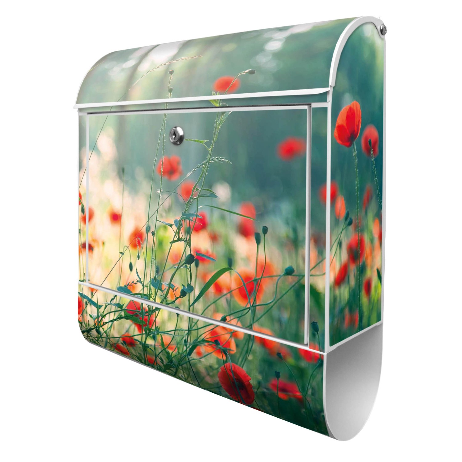 Banjado Design Briefkasten Weiß Pulverbeschichtet, 39x47x14cm, 2 Schlüssel, günstig online kaufen