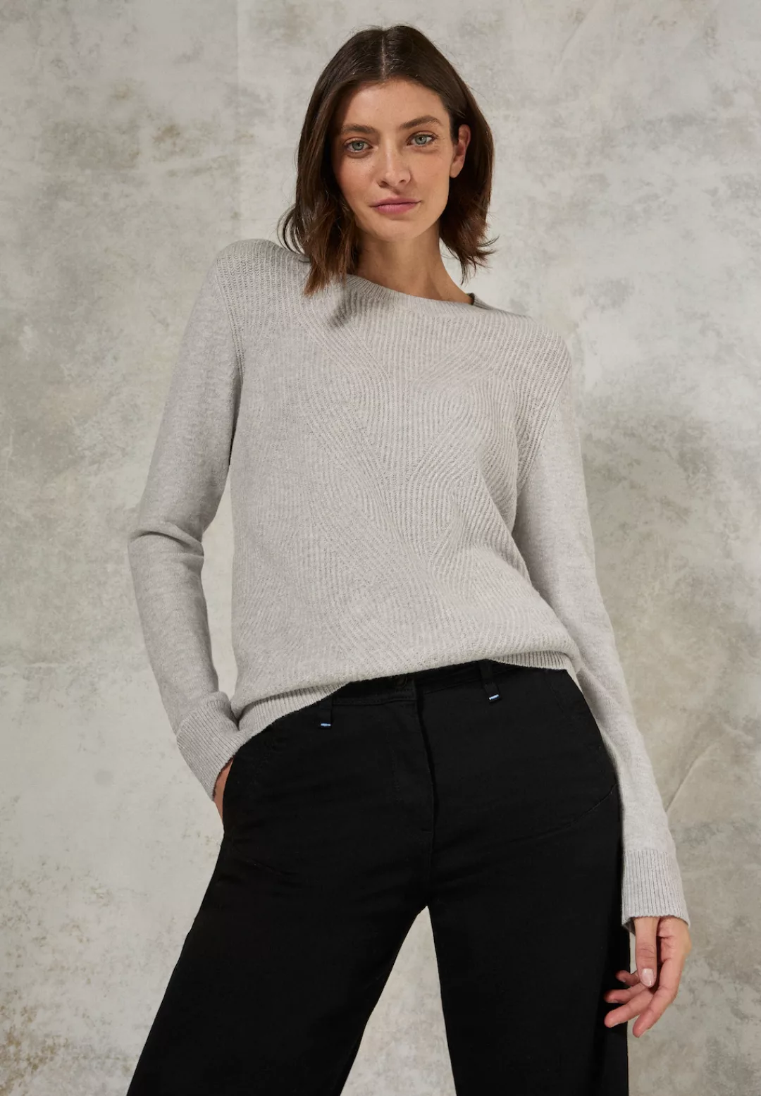 Cecil Strickpullover, aus Baumwolle mit Stretchanteil günstig online kaufen