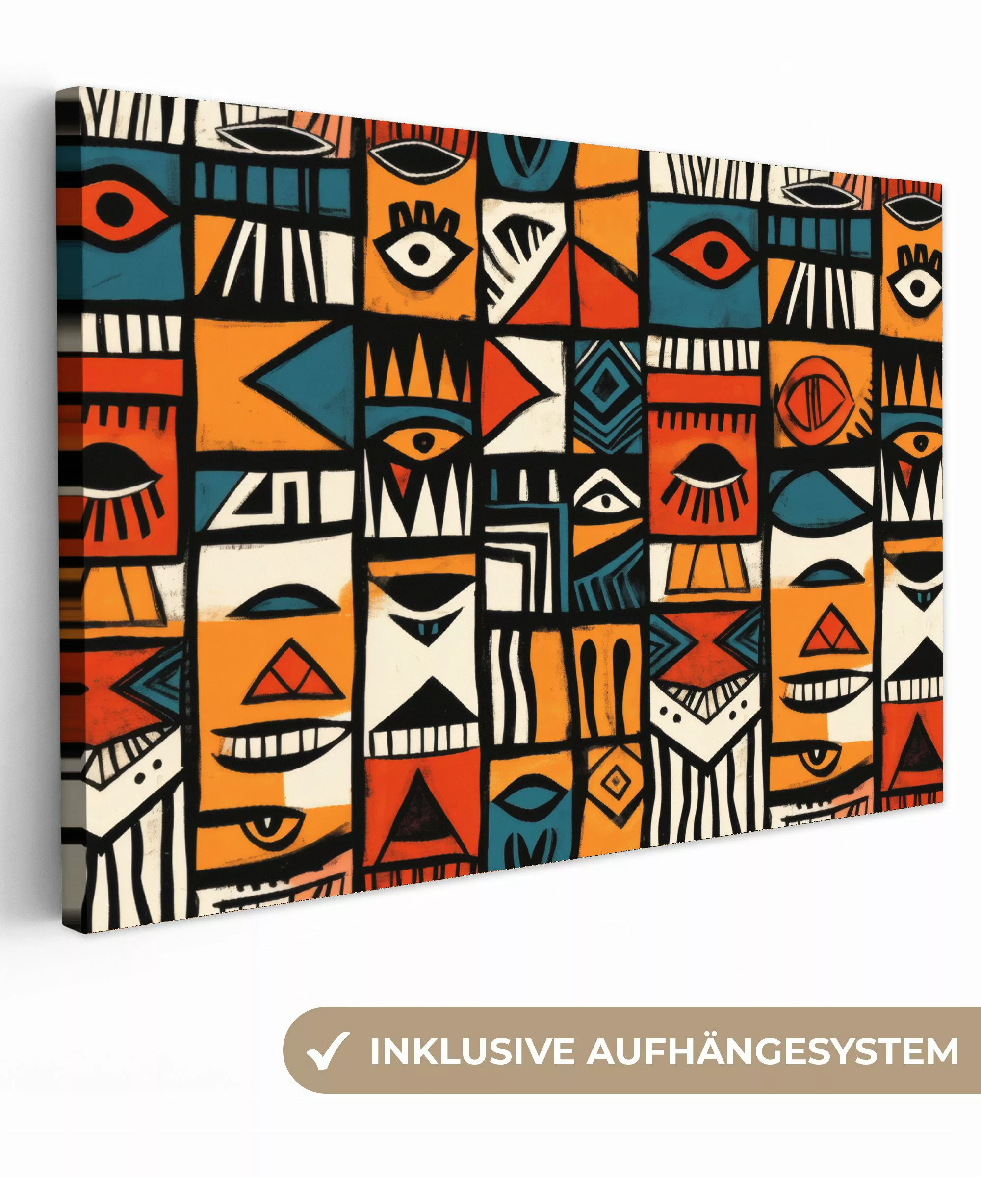 OneMillionCanvasses® Leinwandbild Abstrakt - Gesichter - günstig online kaufen