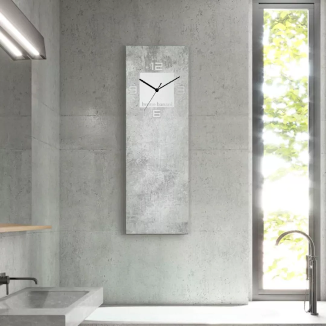 Bruno Banani Wanduhr "Beton auf Glas" günstig online kaufen