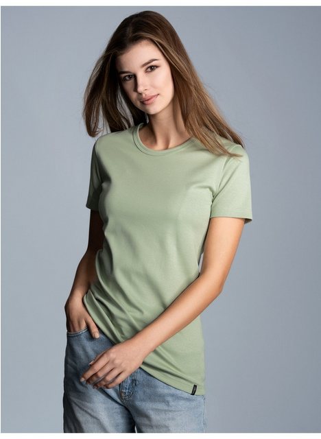 Trigema T-Shirt TRIGEMA T-Shirt aus Baumwolle/Elastan (1-tlg) günstig online kaufen