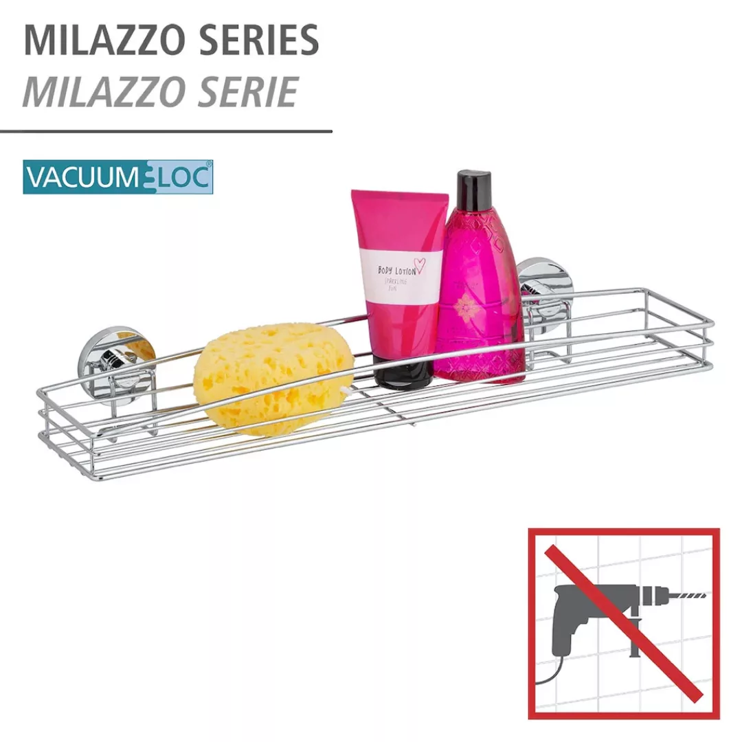 Wenko Vacuum-Loc Maxiablage Milazzo Chrom-Weiß günstig online kaufen