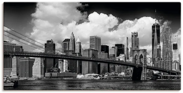 Artland Wandbild "Manhattan Skyline, Brooklyn Bridge", New York, (1 St.), a günstig online kaufen