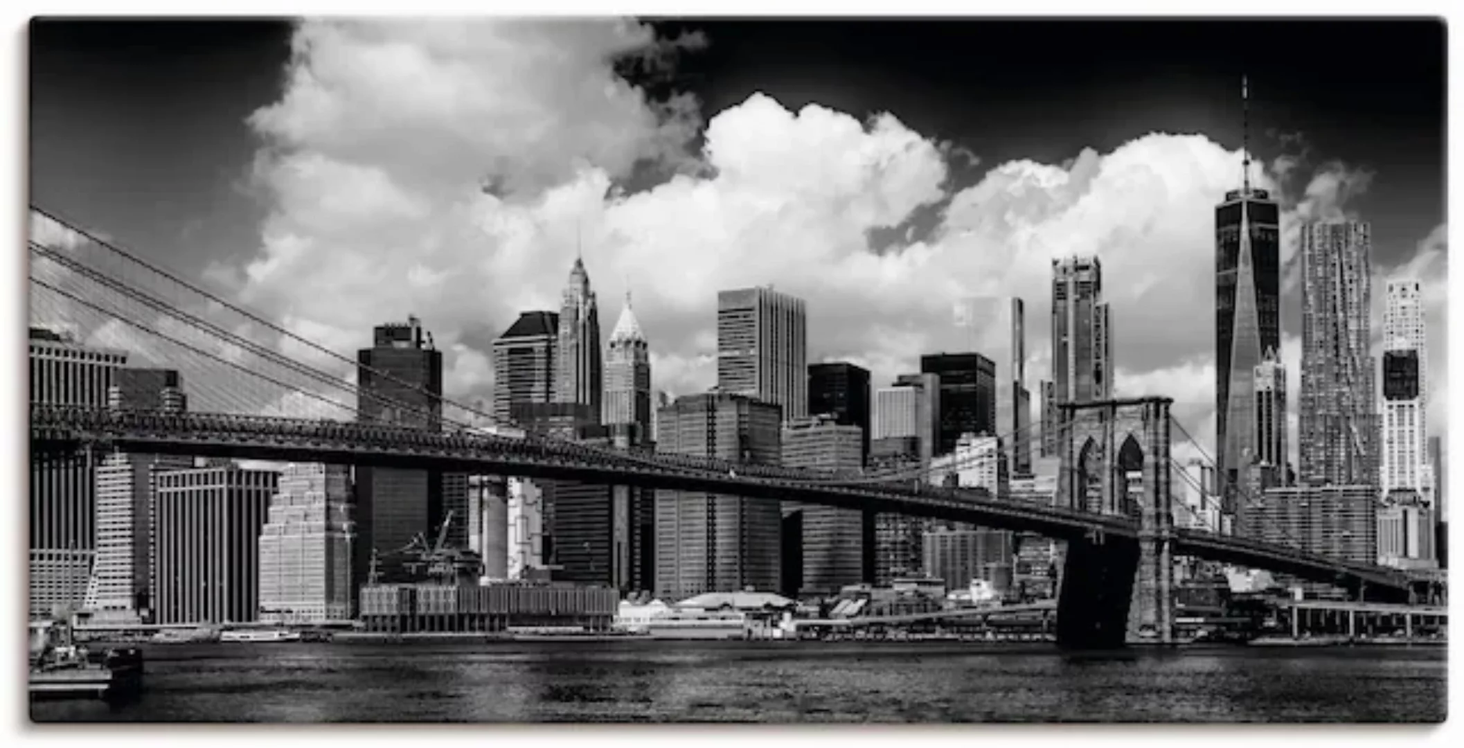 Artland Wandbild »Manhattan Skyline, Brooklyn Bridge«, New York, (1 St.), a günstig online kaufen