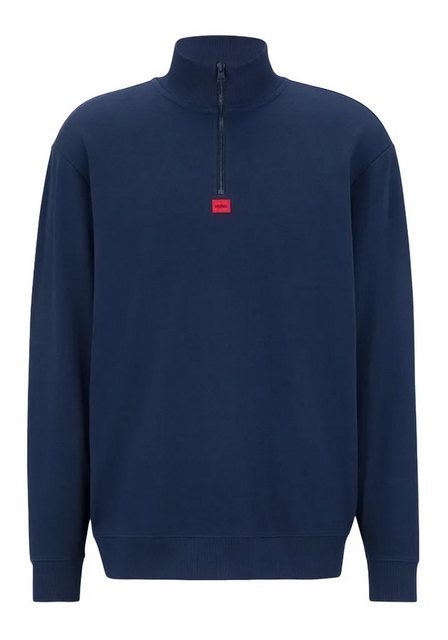 HUGO Sweater DURTY Hugo Boss Troyer Herren Pullover Stehkragen. mit Reißver günstig online kaufen