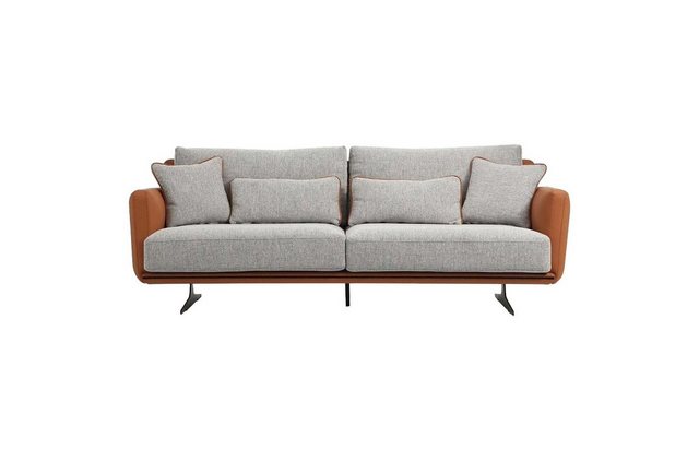 JVmoebel 2-Sitzer Zweisitzer Sofa 2 Sitzer Stoff Orange Modern Design Wohnz günstig online kaufen