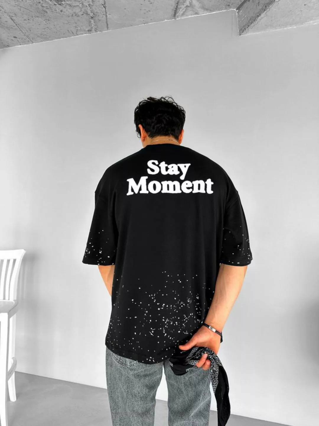 Abluka T-Shirt OVERSIZE STAY MOMENT T-SHIRT günstig online kaufen