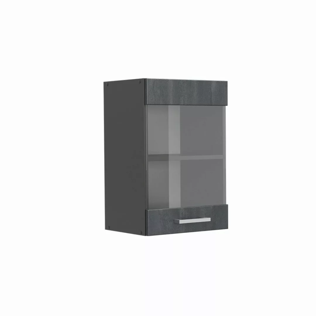 Vicco Glashängeschrank R-Line, Schwarz Beton/Anthrazit, 40 günstig online kaufen