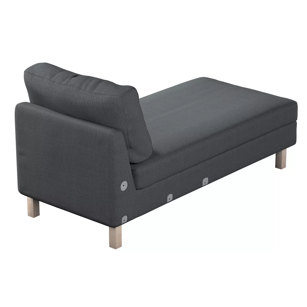 Bezug für Karlstad Recamiere Zustellsofa, kurz, stahlgrau, Bezug für Karlst günstig online kaufen