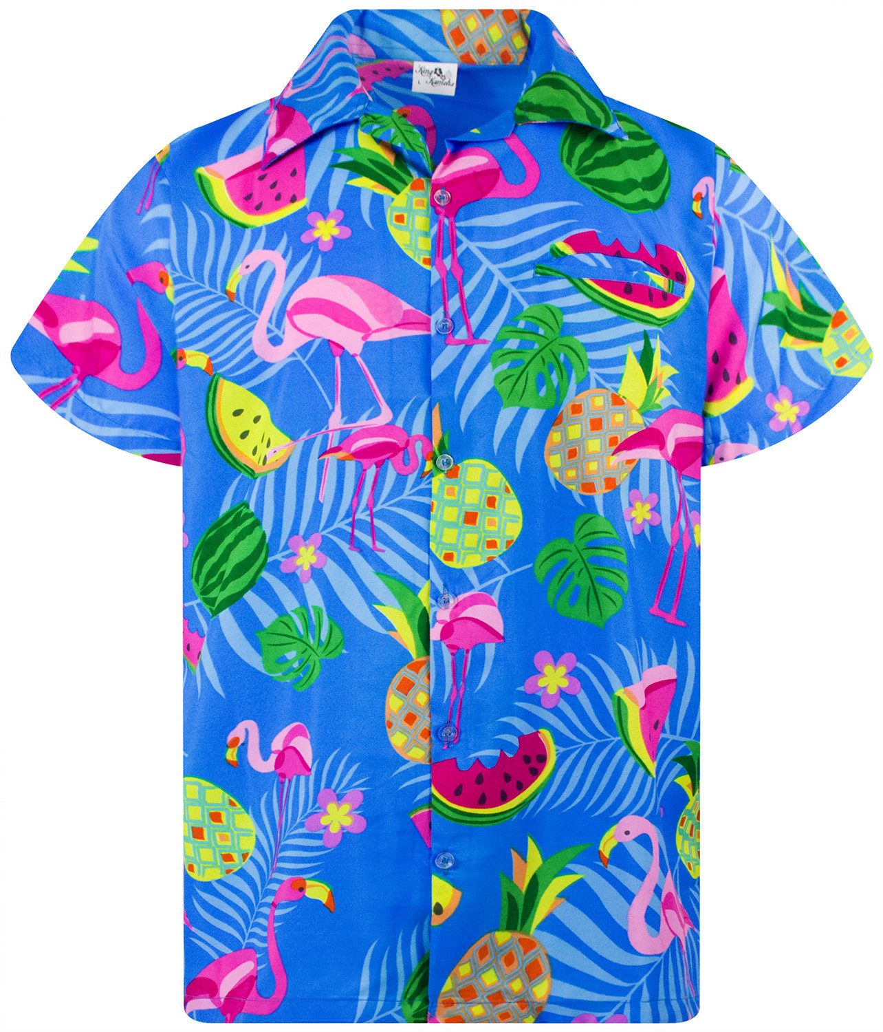 King Kameha Hawaiihemd Flamingo Melone Übergrößen günstig online kaufen