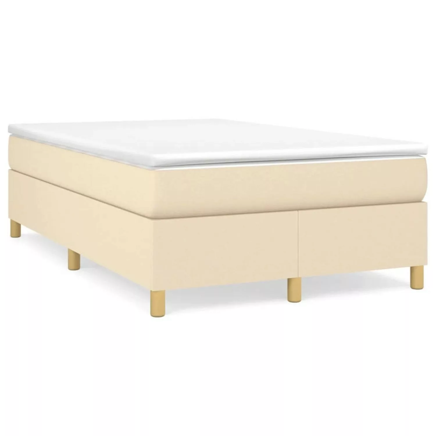 Vidaxl Boxspringbett Creme 120x200 Cm Stoff günstig online kaufen