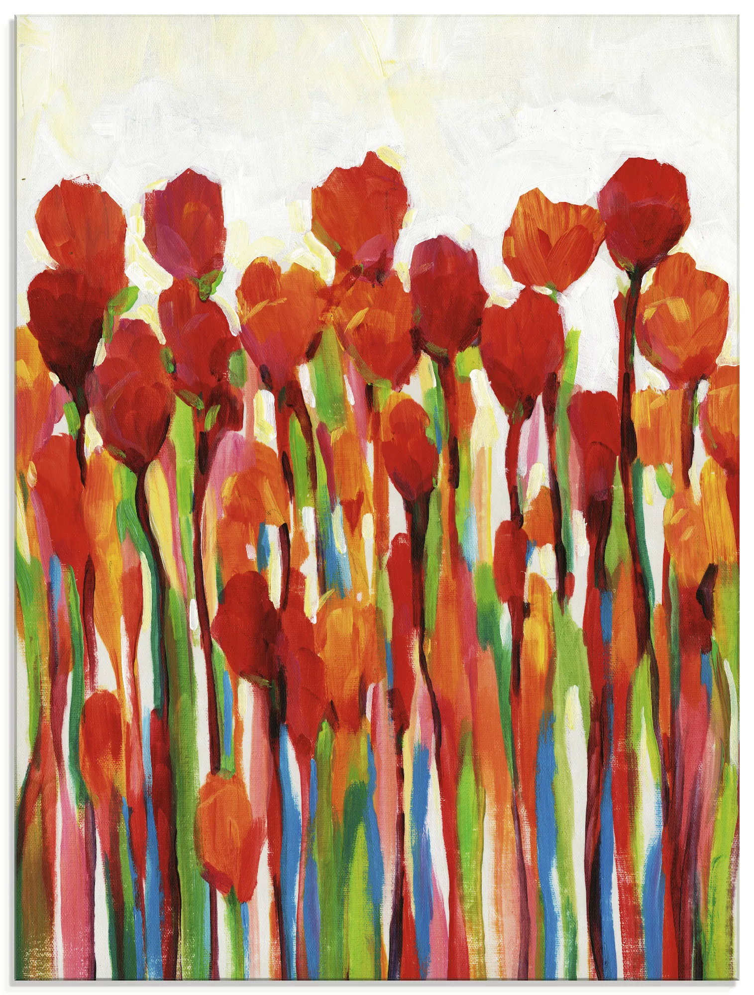 Artland Glasbild "Strotzen mit Farben II", Blumenwiese, (1 St.), in verschi günstig online kaufen