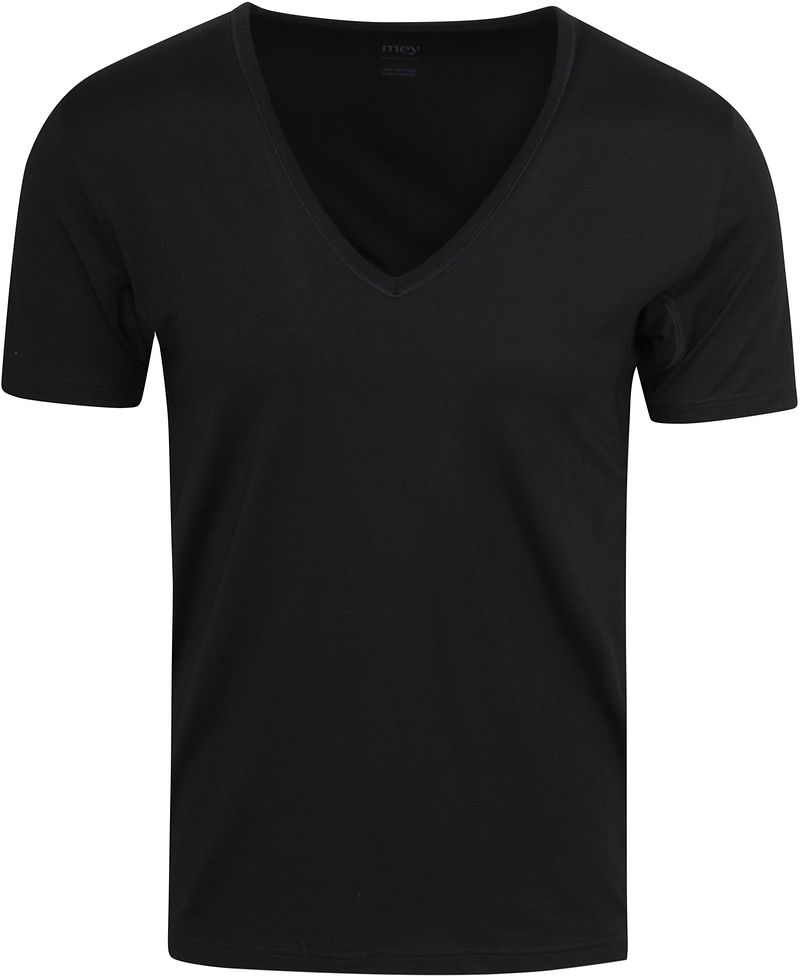 Mey Dry Cotton V-Ausschnitt T-Shirt Schwarz - Größe L günstig online kaufen