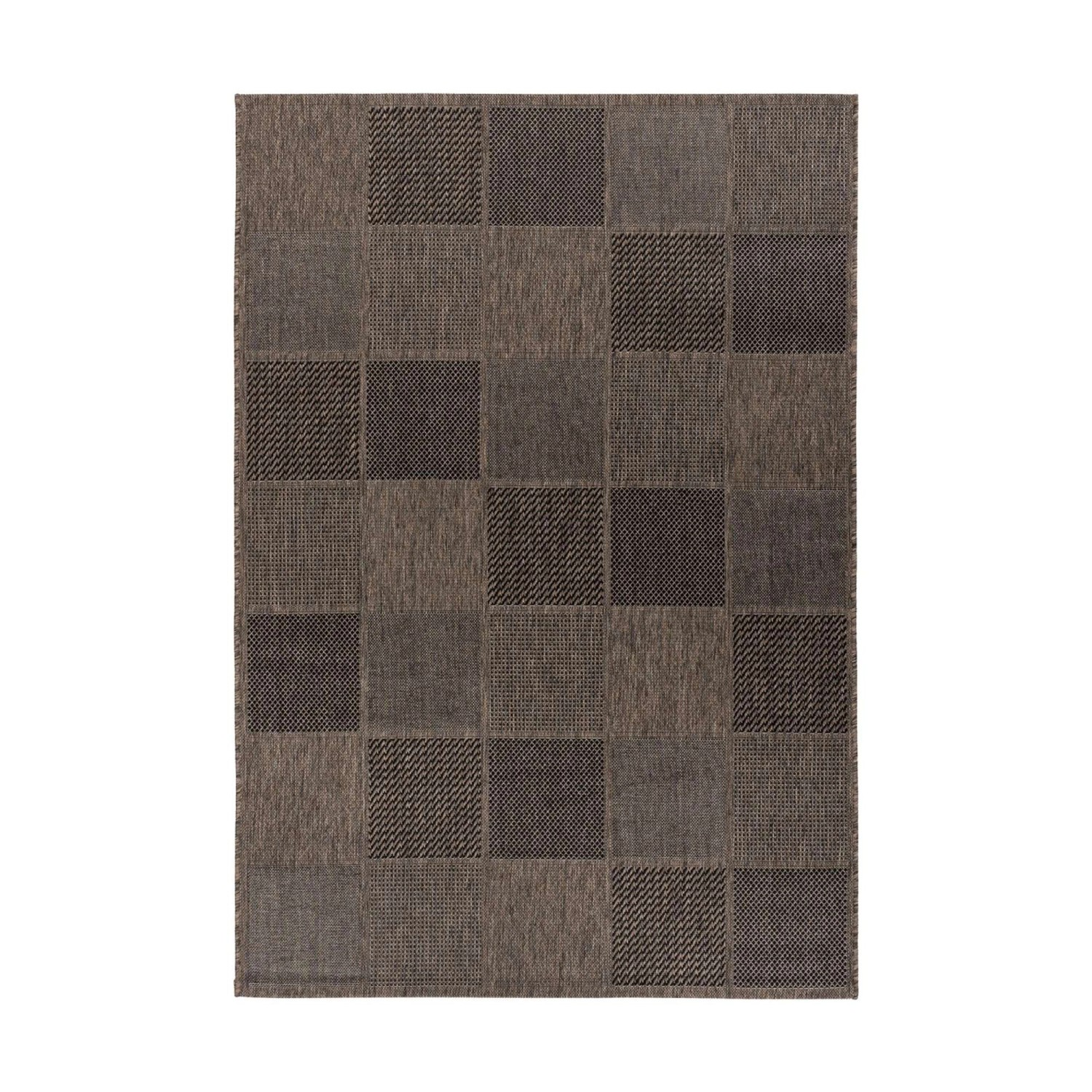 MeGusta Flachflor Teppich Modern Grau - Braun Polypropylen 120x170 cm Paula günstig online kaufen