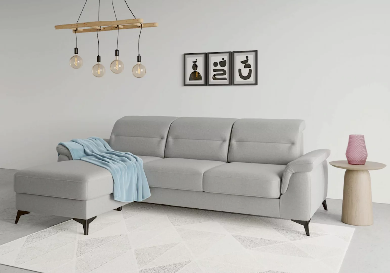 sit&more Ecksofa "Sinatra L-Form", mit Recamiere, optional mit Kopfteilvers günstig online kaufen