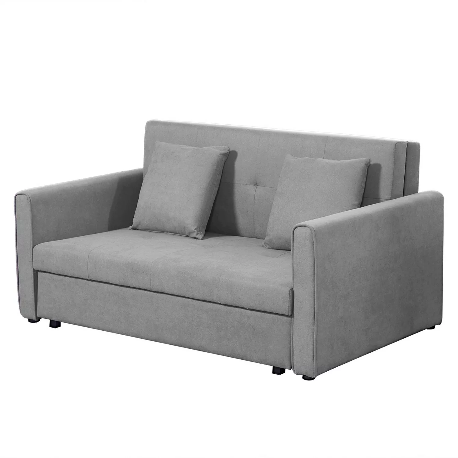 HOMCOM Schlafsofa 2-Sitzer mit Bettfunktion Rückenkissen 152 x 101 x 81cm günstig online kaufen