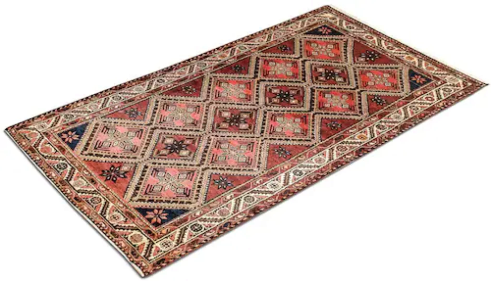 morgenland Wollteppich »Hamadan Teppich handgeknüpft blau«, rechteckig günstig online kaufen