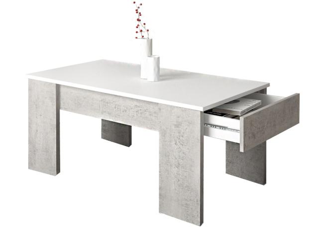 Couchtisch GENUA von Intra direct Beton / Weiß günstig online kaufen