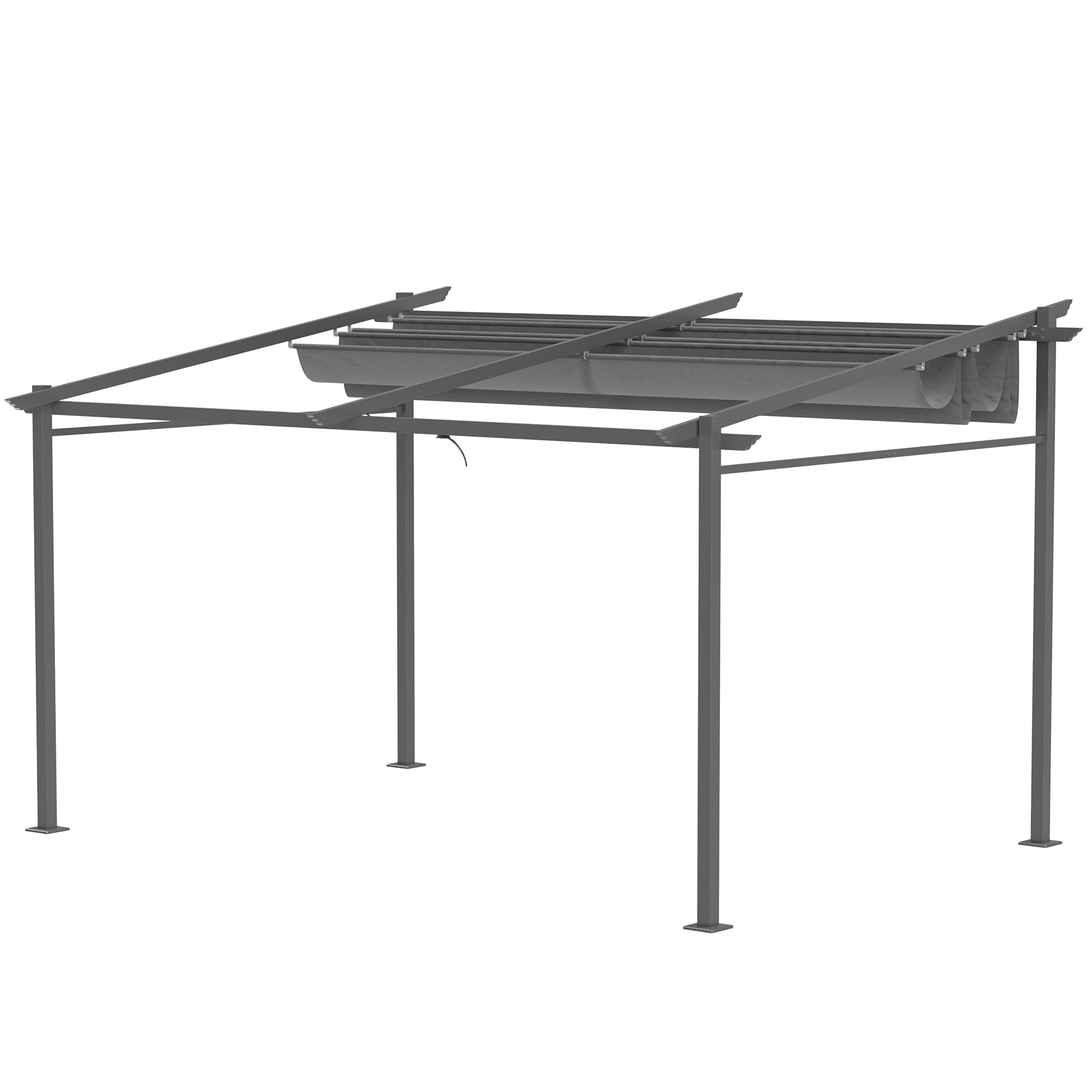 Outsunny Terrassendach Pergola ca. 4x3m Terrassendachung Garten Pavillon Al günstig online kaufen